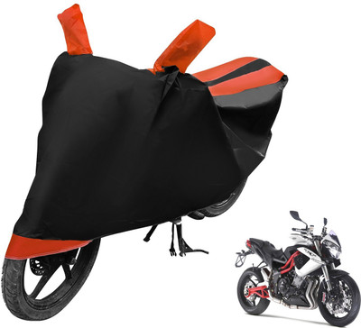 Auto Hub Two Wheeler Cover for DSK Benelli(TNT R, Black, Orange)