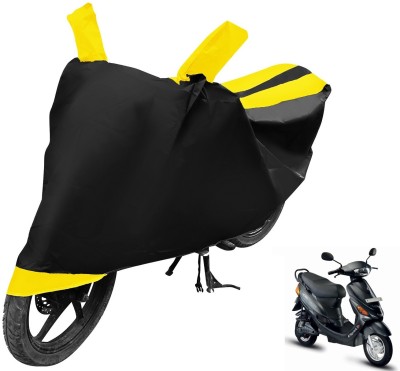 MOCKHE Two Wheeler Cover for Hero(E Sprint, Black, Yellow)