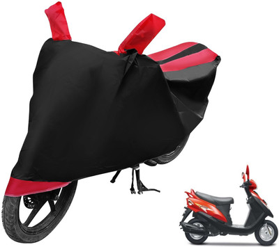 Auto Hub Two Wheeler Cover for Mahindra(Flyte, Black, Red)