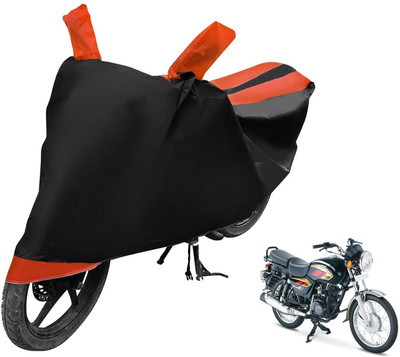 Auto Hub Two Wheeler Cover for TVS(Max 4R, Black, Orange)