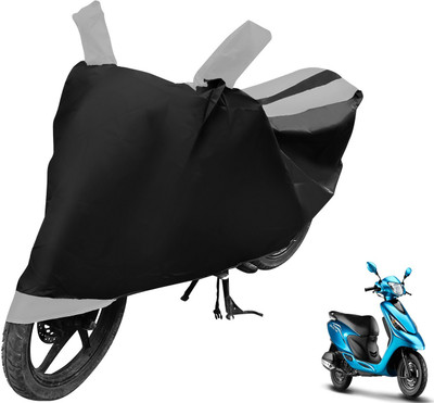Auto Hub Two Wheeler Cover for TVS(Zest, Black, Silver)