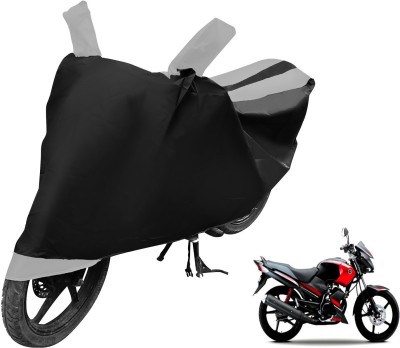 MOCKHE Two Wheeler Cover for Yamaha(Gladiator, Black, Silver)