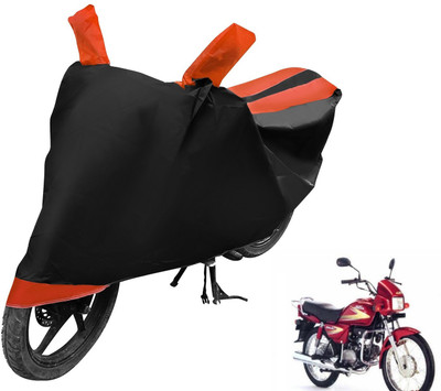 MOCKHE Two Wheeler Cover for Hero(Splendor, Black, Orange)