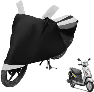 Auto Hub Two Wheeler Cover for Suzuki(Swish, Black, White)