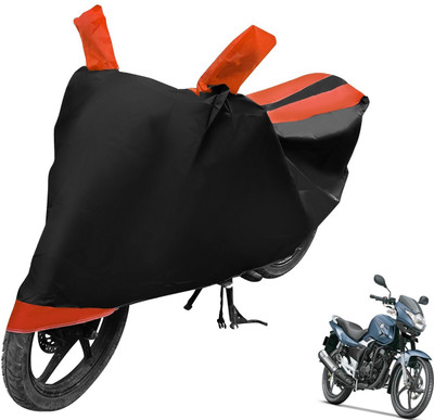 Auto Hub Two Wheeler Cover for Suzuki(GS 150R, Black, Orange)