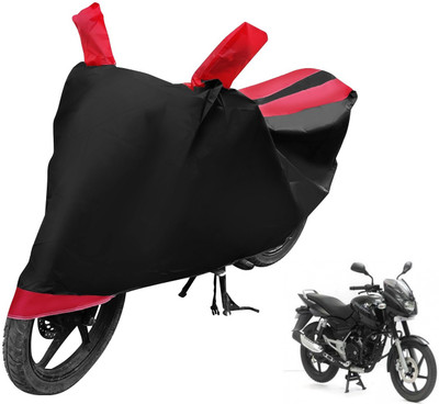 Auto Hub Two Wheeler Cover for Bajaj(Pulsar, Black, Red)