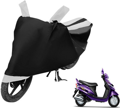 MOCKHE Two Wheeler Cover for Mahindra(Rodeo RZ, Black, White)