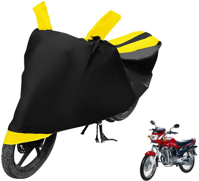 MOCKHE Two Wheeler Cover for Hero(Ambition, Black, Yellow)