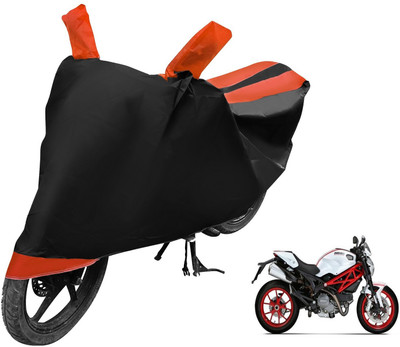 MOCKHE Two Wheeler Cover for Ducati(Monster 796 S2R, Black, Orange)