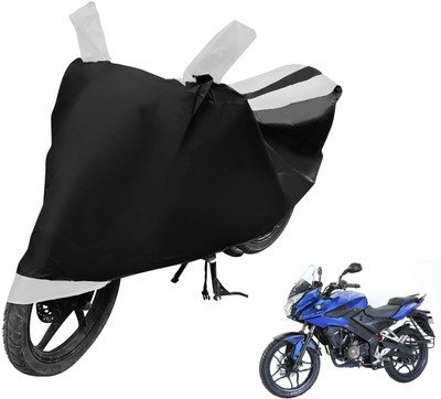 MOCKHE Two Wheeler Cover for Bajaj(Pulsar AS 150, Black, White)