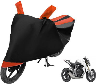 Auto Hub Two Wheeler Cover for Honda(CB 1000R, Black, Orange)