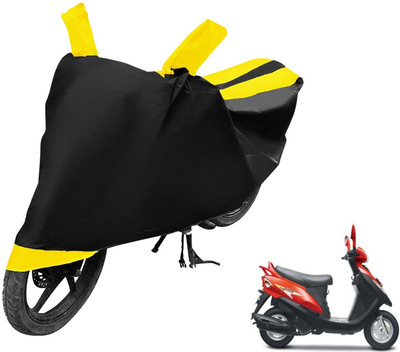 Auto Hub Two Wheeler Cover for Mahindra(Flyte, Black, Yellow)