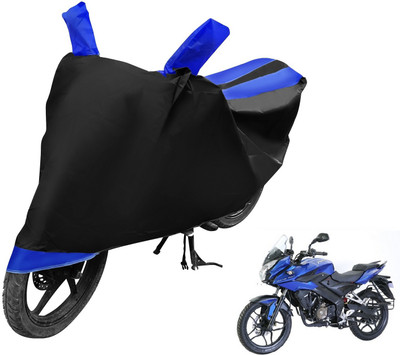 MOCKHE Two Wheeler Cover for Bajaj(Pulsar AS 150, Black, Blue)