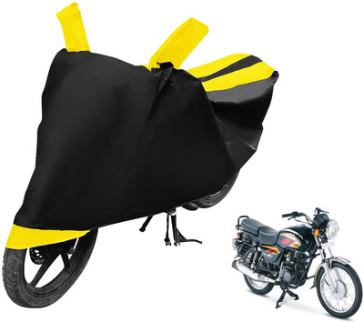 Auto Hub Two Wheeler Cover for TVS(Max 4R, Black, Yellow)