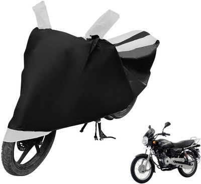 Auto Hub Two Wheeler Cover for Bajaj(Boxer, Black, White)