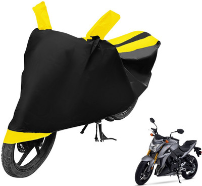 MOCKHE Two Wheeler Cover for Suzuki(GSX S1000, Black, Yellow)