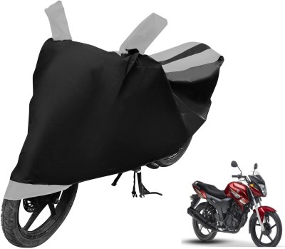 Auto Hub Two Wheeler Cover for Yamaha(SZ X, Black, Silver)