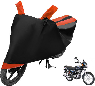 Auto Hub Two Wheeler Cover for Bajaj(CT100, Black, Orange)