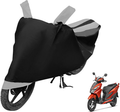 Auto Hub Two Wheeler Cover for Honda(Grazia, Black, Silver)