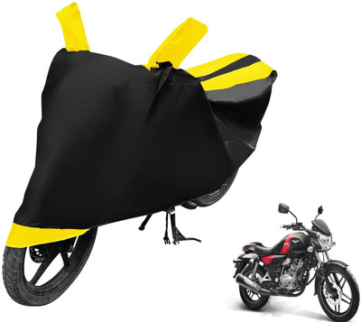 MOCKHE Two Wheeler Cover for Bajaj(V 150, Black, Yellow)