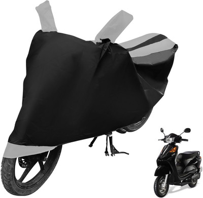 Auto Hub Two Wheeler Cover for Indian(Yo EXL, Black, Silver)