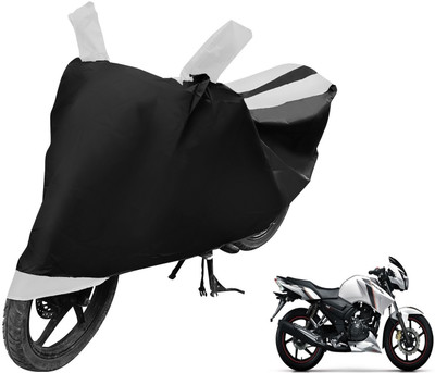 Auto Hub Waterproof Two Wheeler Cover for TVS(Apache RTR 160, White)