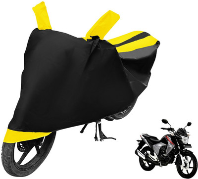 Auto Hub Two Wheeler Cover for Honda(Unicorn Dazzler, Black, Yellow)