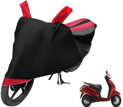 MOCKHE Two Wheeler Cover for Honda(Activa 125, Black, Red)