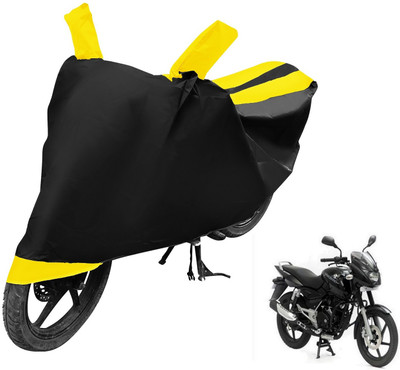 Auto Hub Two Wheeler Cover for Bajaj(Pulsar 150, Black, Yellow)