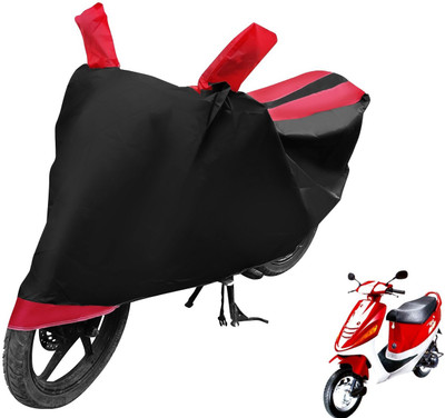MOCKHE Two Wheeler Cover for Kinetic(Zing, Black, Red)