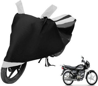 Auto Hub Two Wheeler Cover for Hero(Splendor Plus, Black, White)