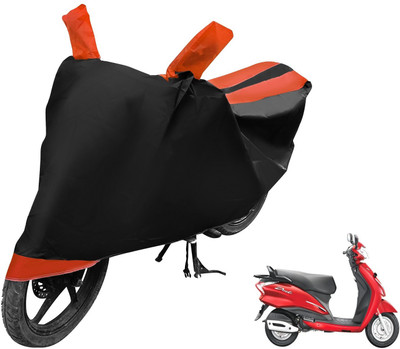 MOCKHE Two Wheeler Cover for Hero(Moto Corp Duet, Black, Orange)