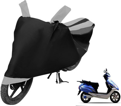 MOCKHE Two Wheeler Cover for Lohia(Fame, Black, Silver)