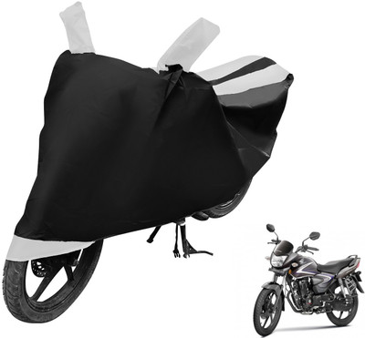 Auto Hub Two Wheeler Cover for Honda(CB Shine, Black, White)