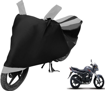 Auto Hub Two Wheeler Cover for Yamaha(SZ-S, Black, Silver)