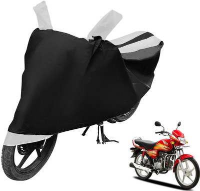 Auto Hub Two Wheeler Cover for Hero(HF Deluxe, Black, White)