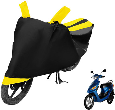 MOCKHE Two Wheeler Cover for Indian(Yo Electron, Black, Yellow)