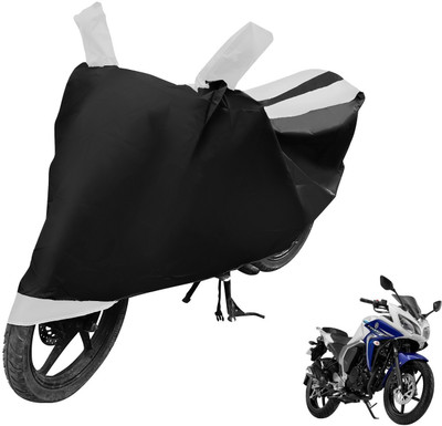 Auto Hub Two Wheeler Cover for Yamaha(Fazer 25, Black, White)