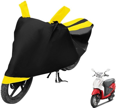 MOCKHE Two Wheeler Cover for Hero(Pleasure, Black, Yellow)