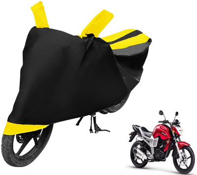 Auto Hub Two Wheeler Cover for Yamaha(FZ, Black, Yellow)
