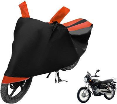 Auto Hub Two Wheeler Cover for Bajaj(Boxer, Black, Orange)