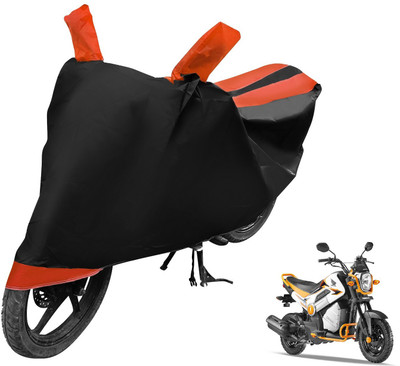 MOCKHE Two Wheeler Cover for Honda(Navi, Black, Orange)