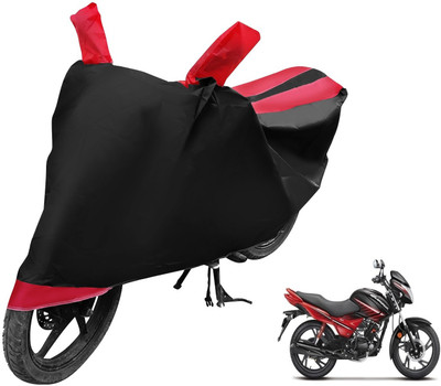 Auto Hub Two Wheeler Cover for Hero(Glamour, Black, Red)