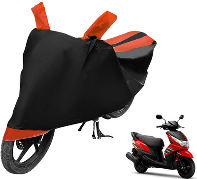 Auto Hub Two Wheeler Cover for Yamaha(Ray Z, Black, Orange)