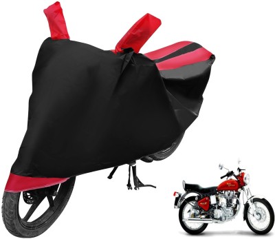 MOCKHE Two Wheeler Cover for Royal Enfield(Electra 5S, Black, Red)