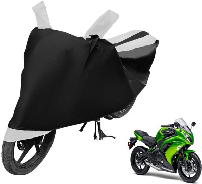 Auto Hub Two Wheeler Cover for Kawasaki(Ninja 650, Black, White)