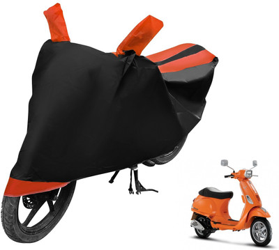 MOCKHE Two Wheeler Cover for Vespa(Vespa SXL, Black, Orange)