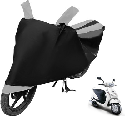 MOCKHE Two Wheeler Cover for Mahindra(Duro 125, Black, Silver)