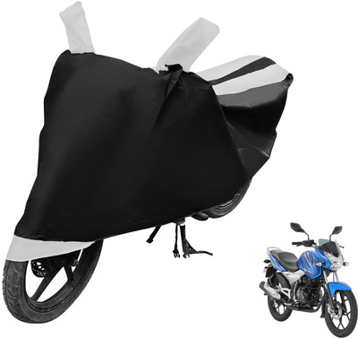 MOCKHE Two Wheeler Cover for Bajaj(Discover 125 DTS-i, Black, White)