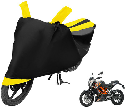 Auto Hub Two Wheeler Cover for KTM(Duke 390, Black, Yellow)